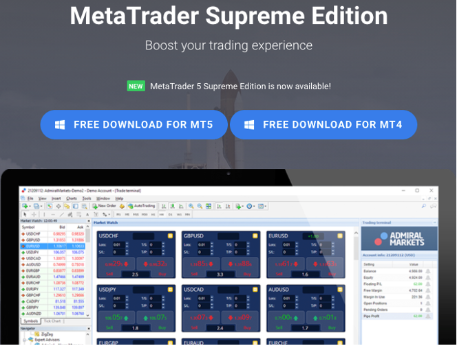 Avatrade Metatrader 5 Supreme Edition demo